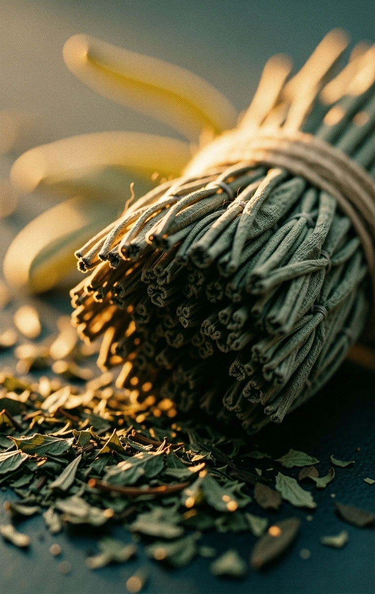 Natürliche Heilkräuter in weichem Licht